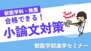 獣医学科　小論文対策の方法